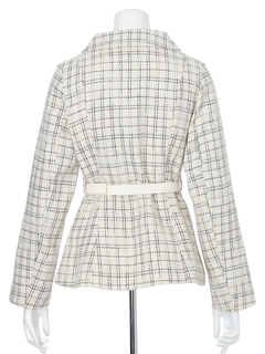 LIP SERVICE(リップサービス) |ベルト付ツイードミドルジャケット