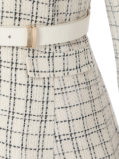 LIP SERVICE(リップサービス) |ベルト付ツイードミドルジャケット