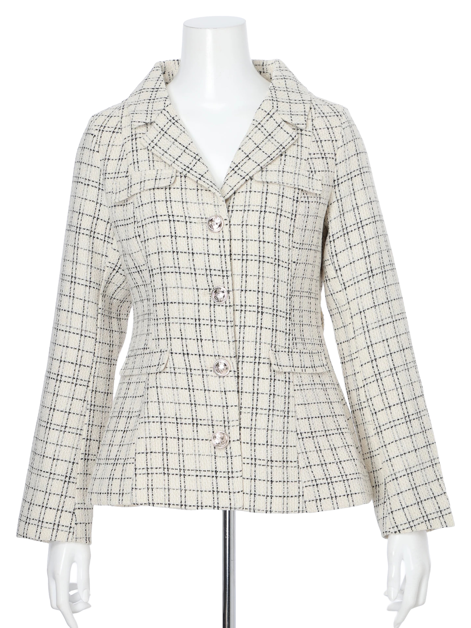 LIP SERVICE（リップサービス）｜ ベルト付ツイードミドルジャケット