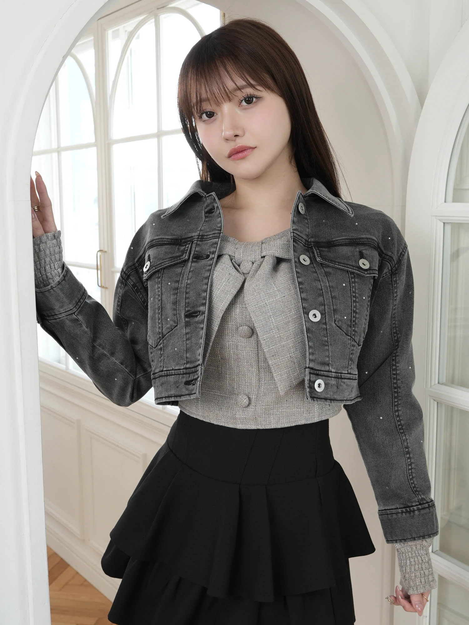 LIP SERVICE（リップサービス）｜ Jewelデニムクロップドジャケット