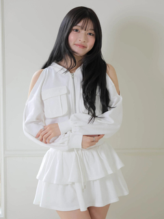 LIP SERVICE(リップサービス) |オープンショルダースウェットフーディーワンピース