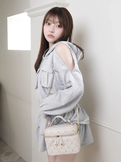 LIP SERVICE(リップサービス) |オープンショルダースウェットフーディーワンピース