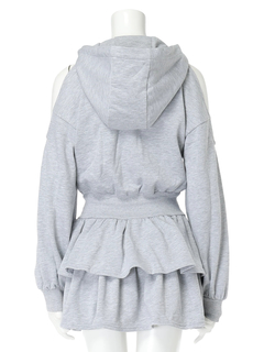 LIP SERVICE(リップサービス) |オープンショルダースウェットフーディーワンピース