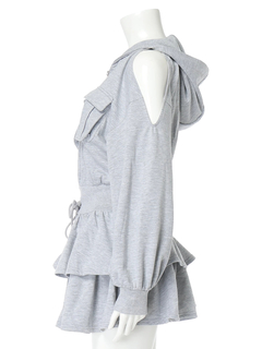 LIP SERVICE(リップサービス) |オープンショルダースウェットフーディーワンピース