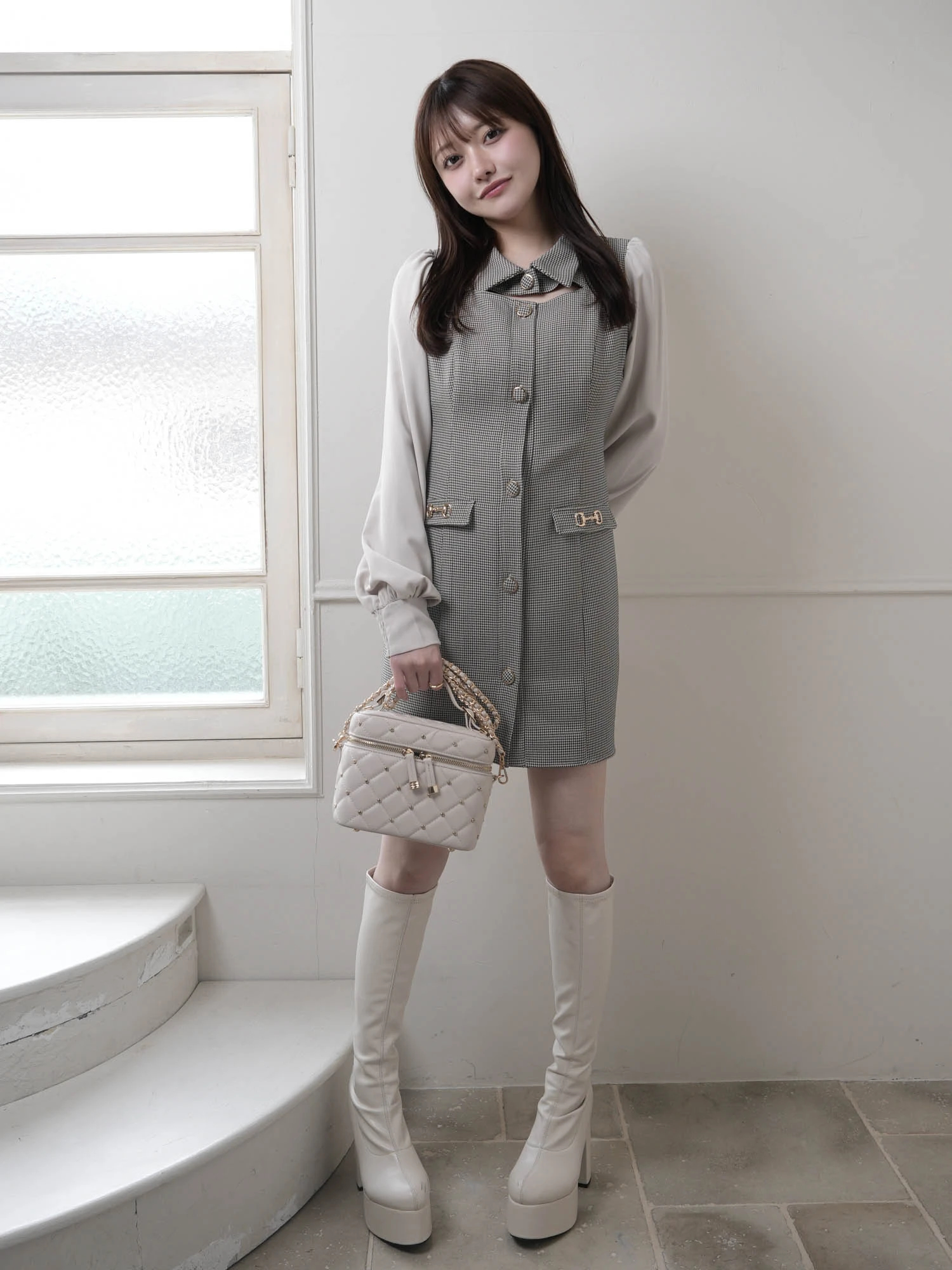 リップサービス（LIPSERVICE）/デコルテオープンクラシカルワンピース LIP SERVICE（リップサービス）｜ デコルテオープンクラシカル