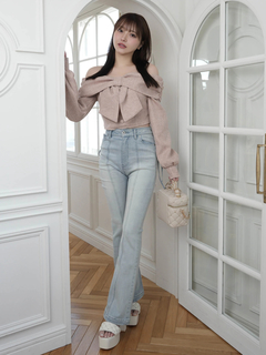 LIP SERVICE(リップサービス) |キルティングポケットフレアデニムパンツ