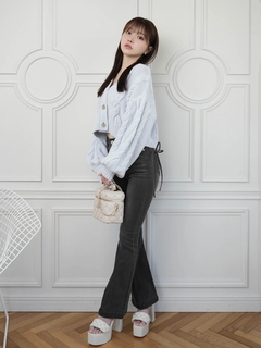 LIP SERVICE(リップサービス) |キルティングポケットフレアデニムパンツ