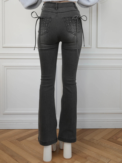 LIP SERVICE(リップサービス) |キルティングポケットフレアデニムパンツ