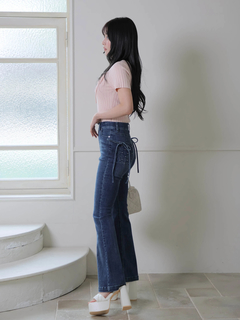 LIP SERVICE(リップサービス) |キルティングポケットフレアデニムパンツ