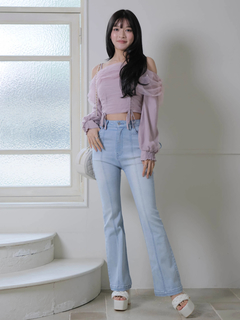 LIP SERVICE(リップサービス) |キルティングポケットフレアデニムパンツ