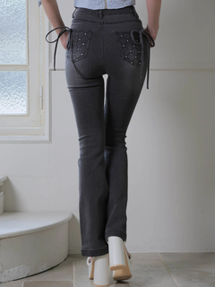 LIP SERVICE(リップサービス) |キルティングポケットフレアデニムパンツ