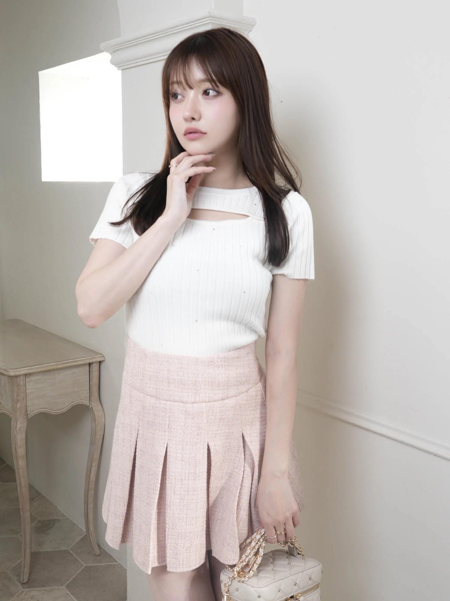 LIP SERVICE（リップサービス）｜ ツイードプリーツスカート アイテム