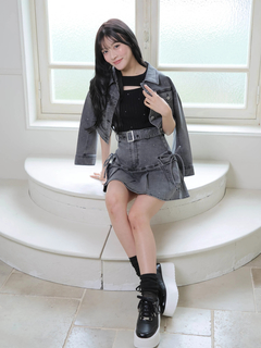 LIP SERVICE(リップサービス) |Jewelデニムプリーツスカート