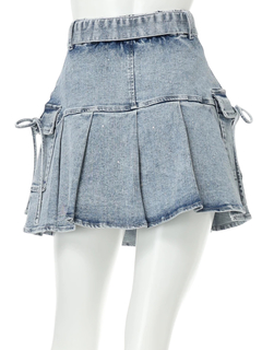 LIP SERVICE(リップサービス) |Jewelデニムプリーツスカート