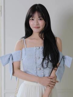 LIP SERVICE(リップサービス) |サイドリボンオフショルトップス