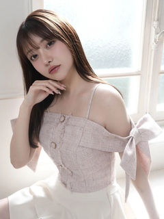 LIP SERVICE(リップサービス) |サイドリボンオフショルトップス