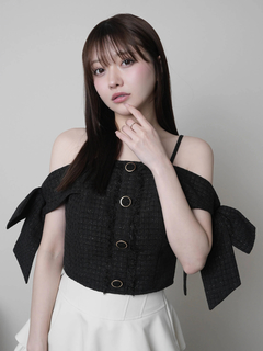 LIP SERVICE(リップサービス) |サイドリボンオフショルトップス