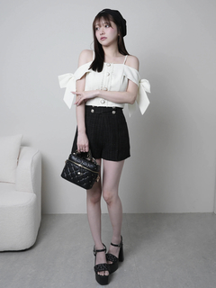 LIP SERVICE(リップサービス) |サイドリボンオフショルトップス