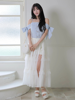 LIP SERVICE(リップサービス) |サイドリボンオフショルトップス