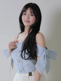 LIP SERVICE(リップサービス) |サイドリボンオフショルトップス