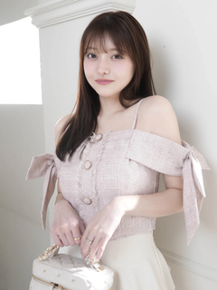 LIP SERVICE(リップサービス) |サイドリボンオフショルトップス