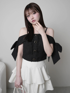 LIP SERVICE(リップサービス) |サイドリボンオフショルトップス