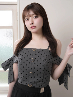 LIP SERVICE(リップサービス) |サイドリボンオフショルトップス