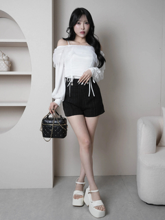 LIP SERVICE(リップサービス) |チュールギャザーオフショルトップス