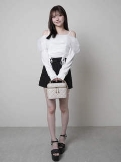 LIP SERVICE(リップサービス) |チュールギャザーオフショルトップス