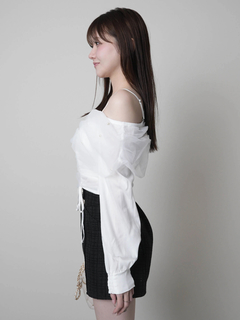 LIP SERVICE(リップサービス) |チュールギャザーオフショルトップス