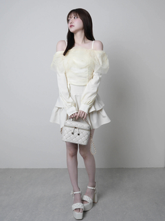 LIP SERVICE(リップサービス) |チュールギャザーオフショルトップス