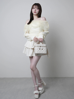 LIP SERVICE(リップサービス) |チュールギャザーオフショルトップス