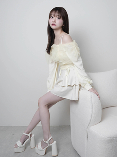 LIP SERVICE(リップサービス) |チュールギャザーオフショルトップス