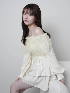 LIP SERVICE(リップサービス) |チュールギャザーオフショルトップス