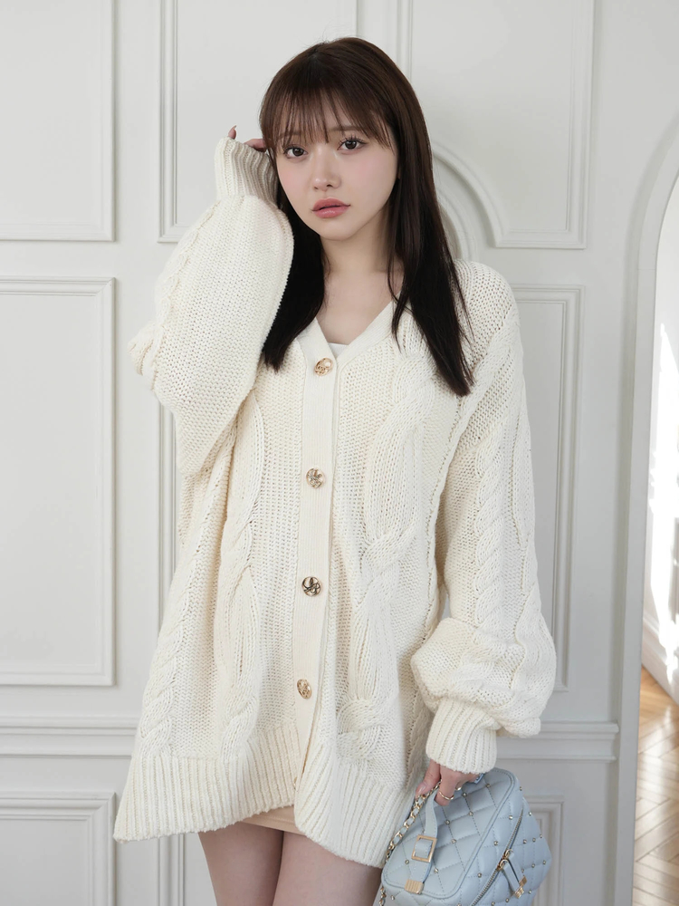 LIP SERVICE（リップサービス）｜ springケーブルニットカーディガン