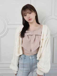 LIP SERVICE(リップサービス) |springケーブルニットカーディガン