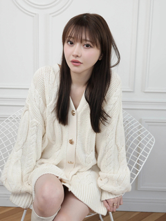 LIP SERVICE(リップサービス) |springケーブルニットカーディガン