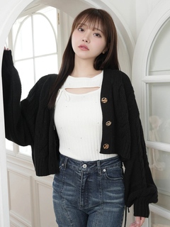 LIP SERVICE(リップサービス) |springケーブルニットカーディガン