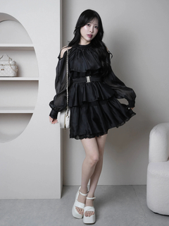 LIP SERVICE(リップサービス) |ティアードフレアエアリーワンピース