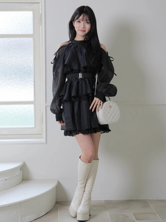 LIP SERVICE(リップサービス) |ティアードフレアエアリーワンピース