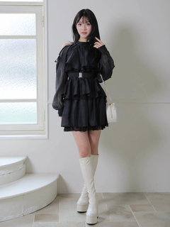 LIP SERVICE(リップサービス) |ティアードフレアエアリーワンピース