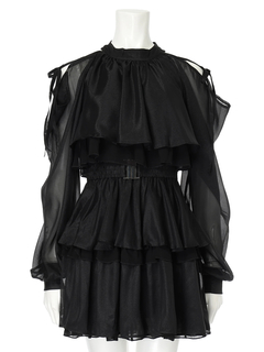 LIP SERVICE(リップサービス) |ティアードフレアエアリーワンピース