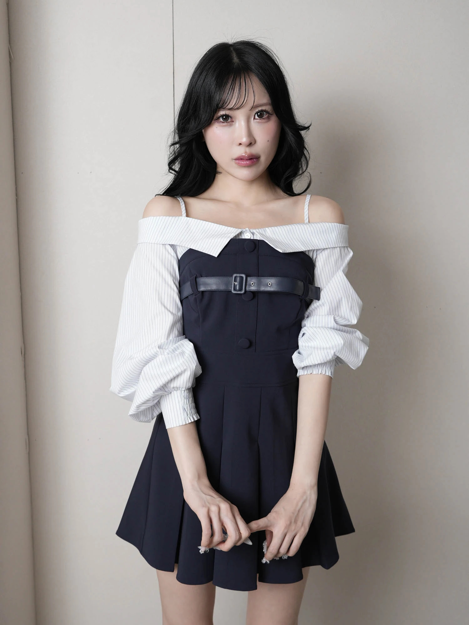 LIP SERVICE（リップサービス）｜ オフショルシャツレイヤードライク