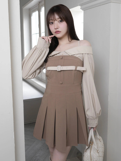 LIP SERVICE(リップサービス) |オフショルシャツレイヤードライクワンピース