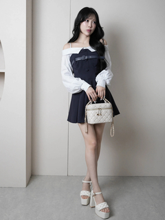 LIP SERVICE(リップサービス) |オフショルシャツレイヤードライクワンピース