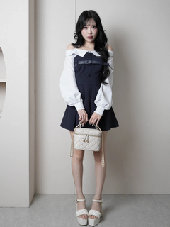 LIP SERVICE(リップサービス) |オフショルシャツレイヤードライクワンピース