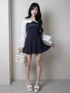 LIP SERVICE(リップサービス) |オフショルシャツレイヤードライクワンピース