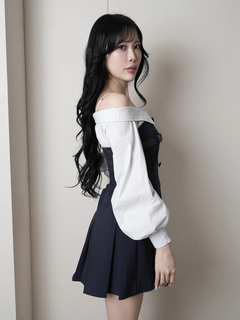 LIP SERVICE(リップサービス) |オフショルシャツレイヤードライクワンピース