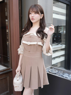 LIP SERVICE(リップサービス) |オフショルシャツレイヤードライクワンピース