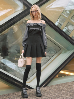 LIP SERVICE(リップサービス) |オフショルシャツレイヤードライクワンピース